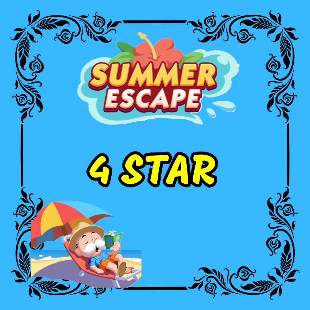 Escape Summer Album - 4 Star Monopoly Go Sticker