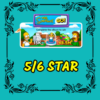 SimpSon Album - 5/6 Star Monopoly Go Sticker