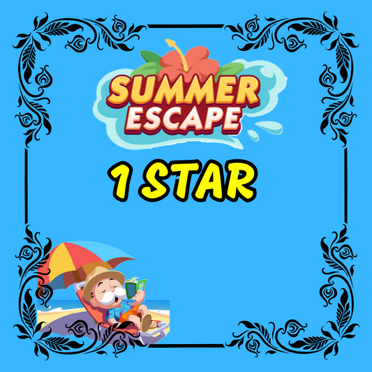 Escape Summer Album - 1 Star Monopoly Go Sticker