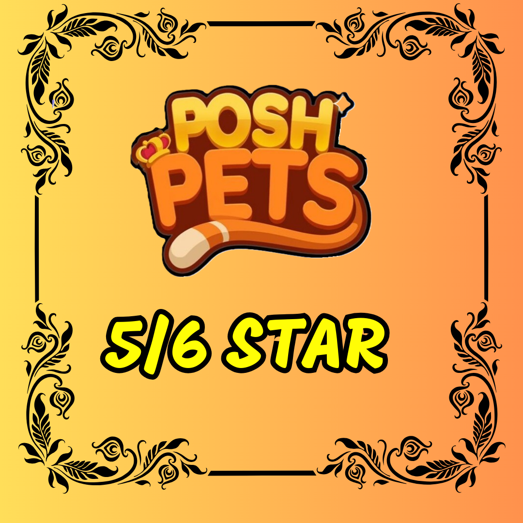 Posh Pet Album - 5/6 Star Monopoly Go Sticker