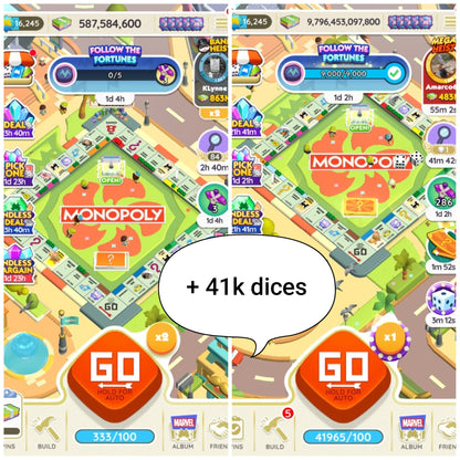 Monopoly Go Dice/Gold Boosting Service （Genuine Play)