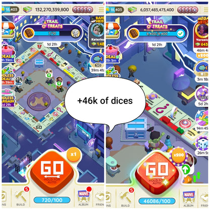 Monopoly Go Dice/Gold Boosting Service （Genuine Play)