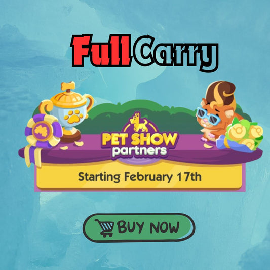 Posh Pets Pet Show Partner Event Full Carry Slot - Monopoly Go (8hours)